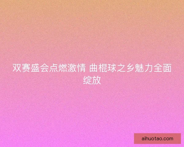 双赛盛会点燃激情 曲棍球之乡魅力全面绽放