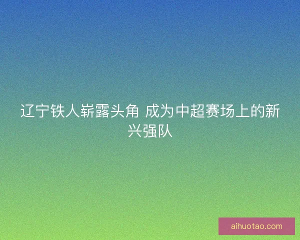 辽宁铁人崭露头角 成为中超赛场上的新兴强队